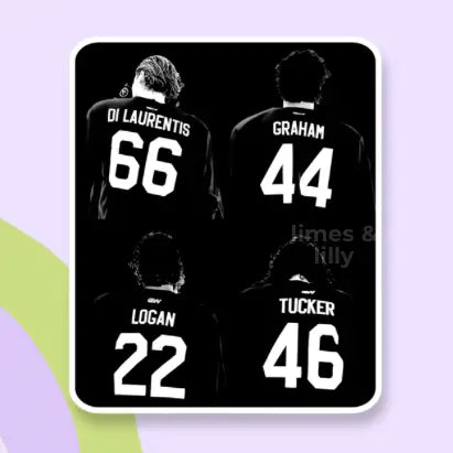 Off Campus Players Hockey Jerseys Vinyl Sticker