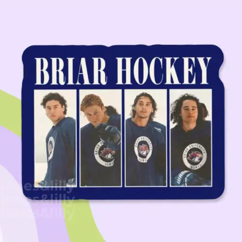 Briar Hockey Players Sticker Blue Vinyl Sticker