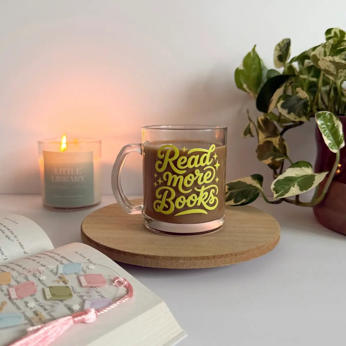 Read More Books Bookish Glass Mug