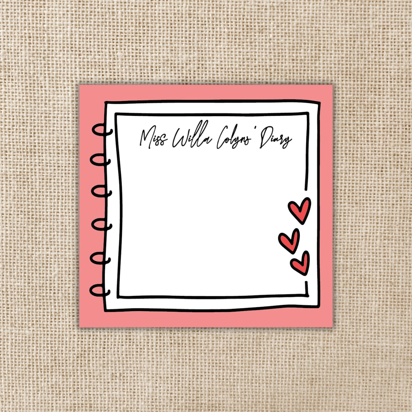 Miss Willa Colyn's Diary Sticky Notes
