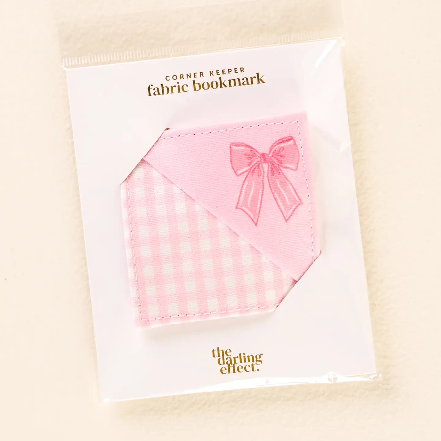 Blushing Pink Bow Corner Keeper Bookmark