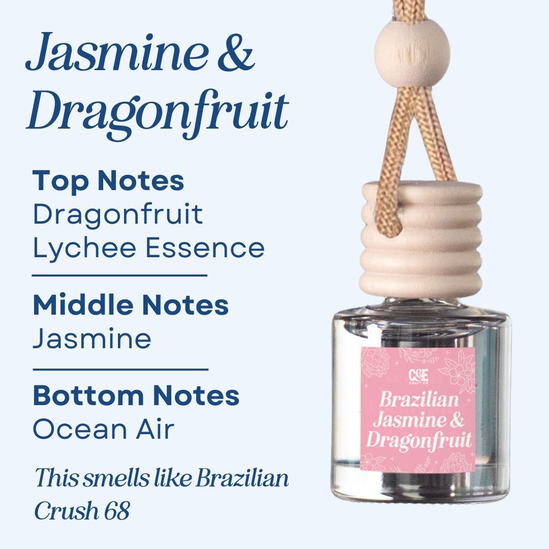 Brazilian Jasmine & Dragonfruit Scented Car Freshener