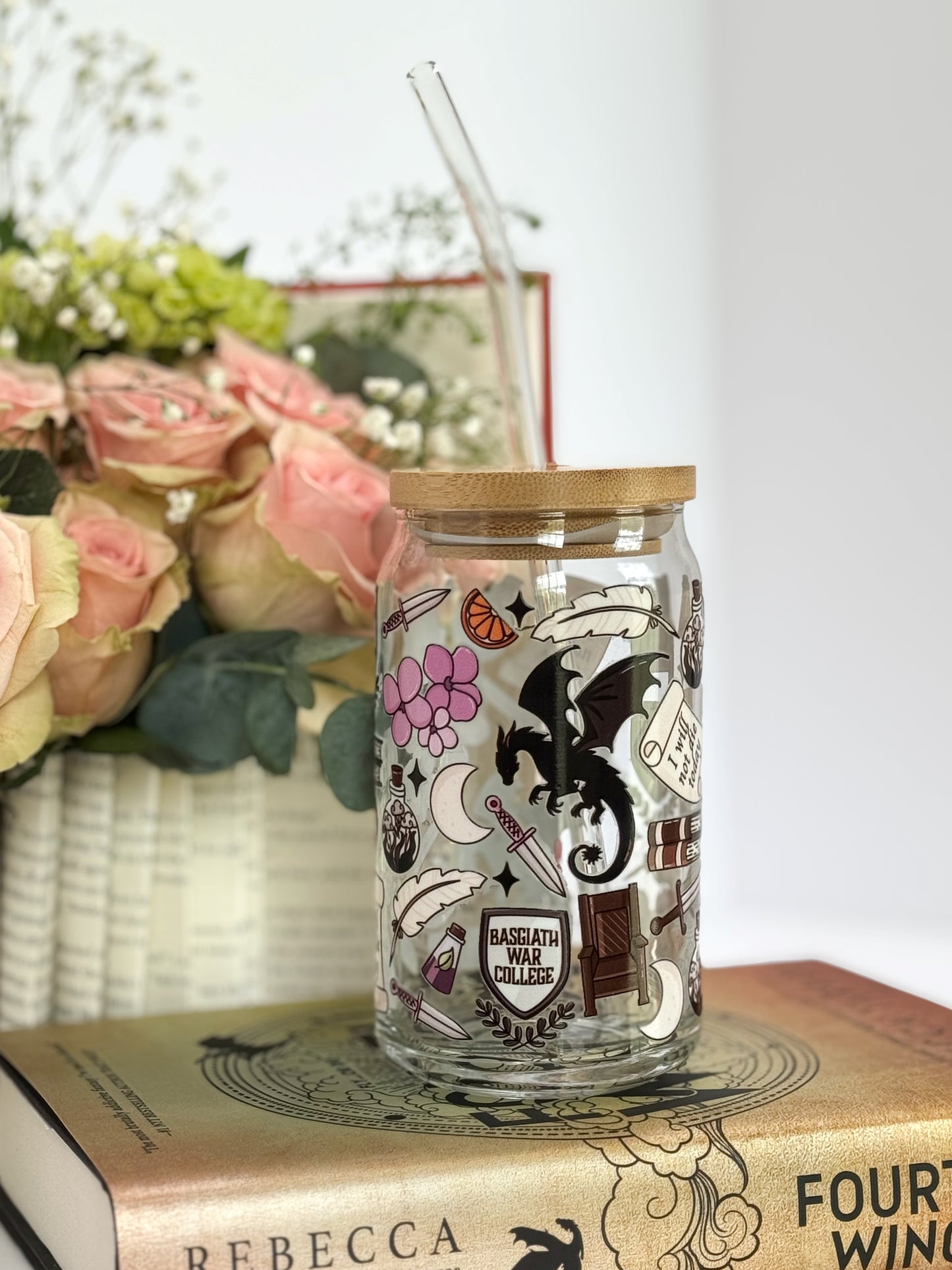 Fourth Wing Inspired Glass