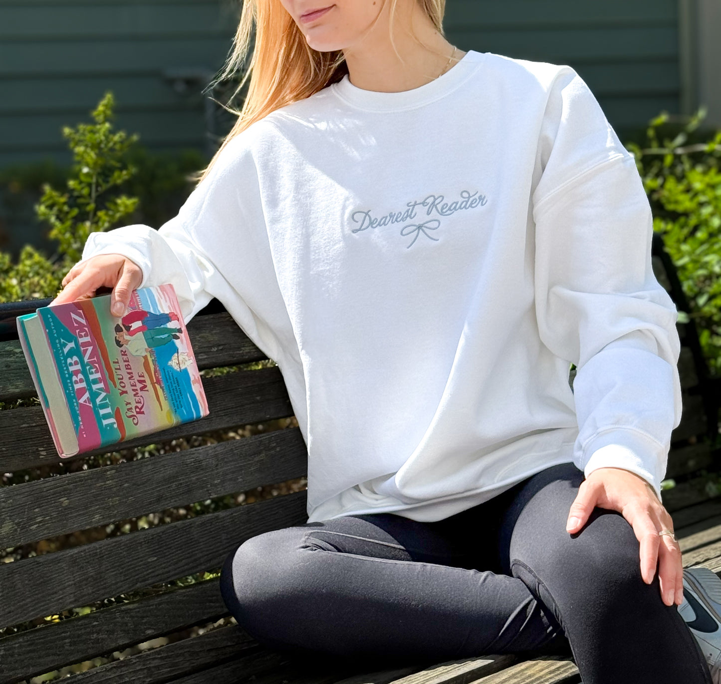 Dearest Reader Embroidered Sweatshirt