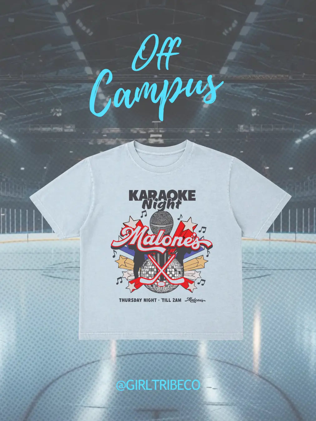 Malone's Karaoke Night Crop Tee