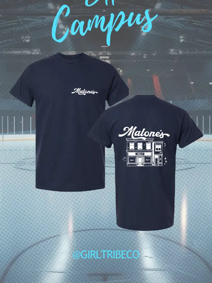 Malone's Navy Tee