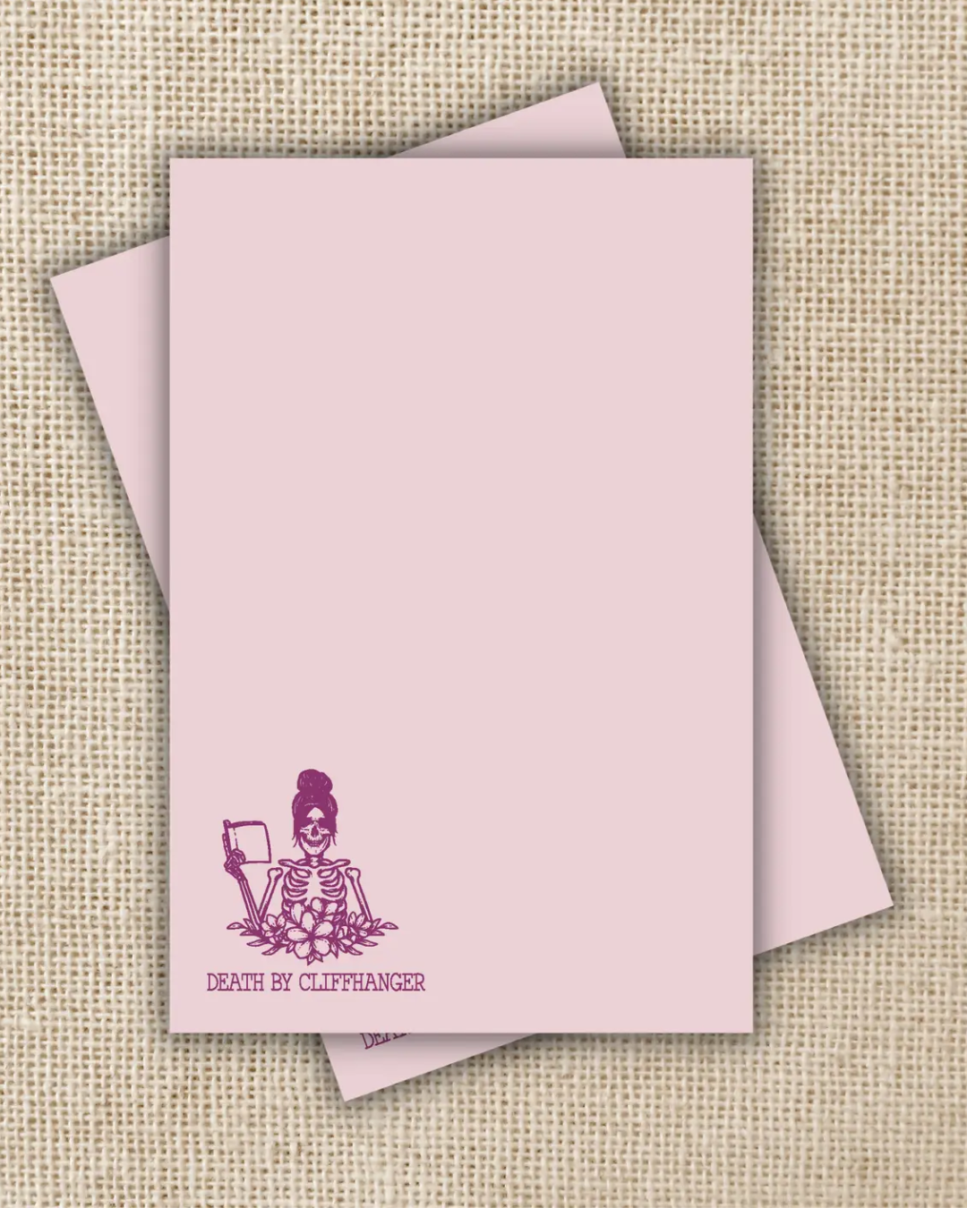 "Death by Cliffhanger" Notepad