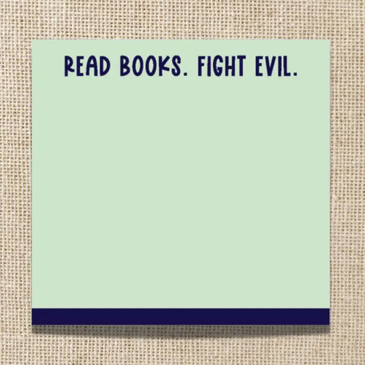 Read Books Fight Evil Sticky Notes