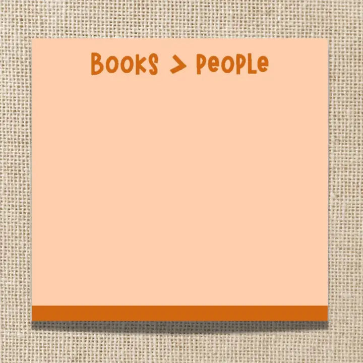 Books Are Better Than People Sticky Notes