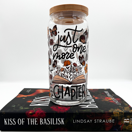 Boho Inspired "Just One More Chapter" Glass