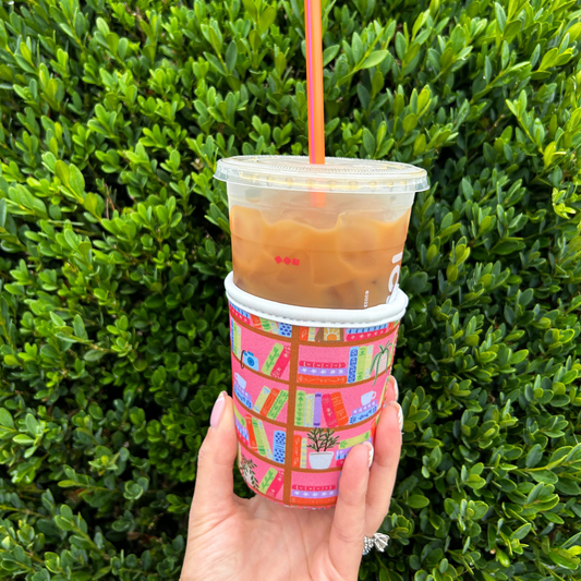 Summer Bookshelf Iced Beverage Sleeve