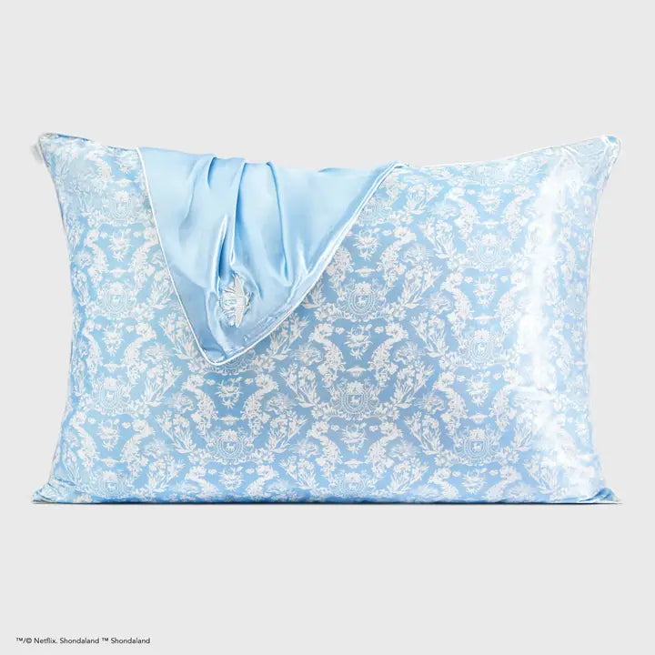 Kitsch X Bridgerton Satin Pillowcase / Toile De Blue
