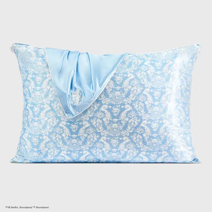 Kitsch X Bridgerton Satin Pillowcase / Toile De Blue