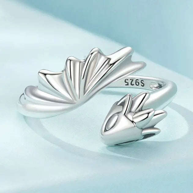 Winged Dragon Stacking Bypass Ring