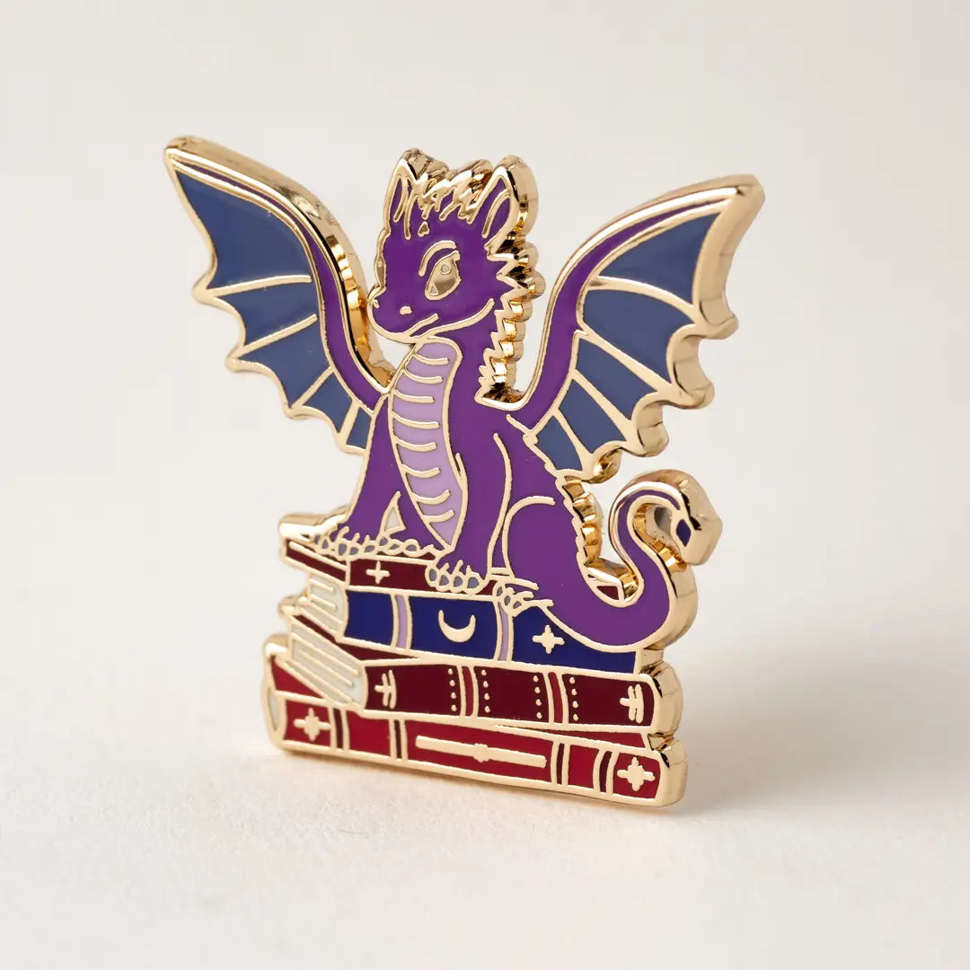 Dragon Fantasy Book Enamel Pin