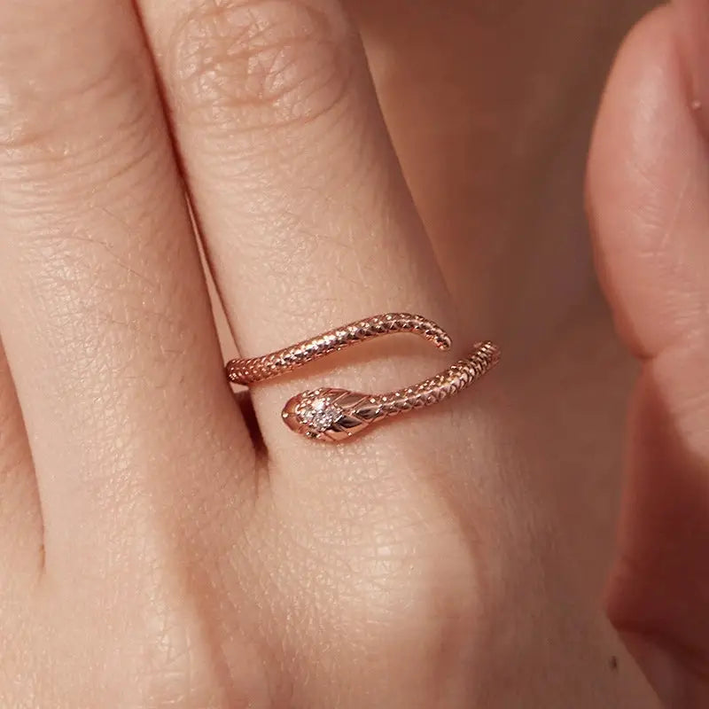 Minimalist Snake Stacking Bypass Wrap Ring