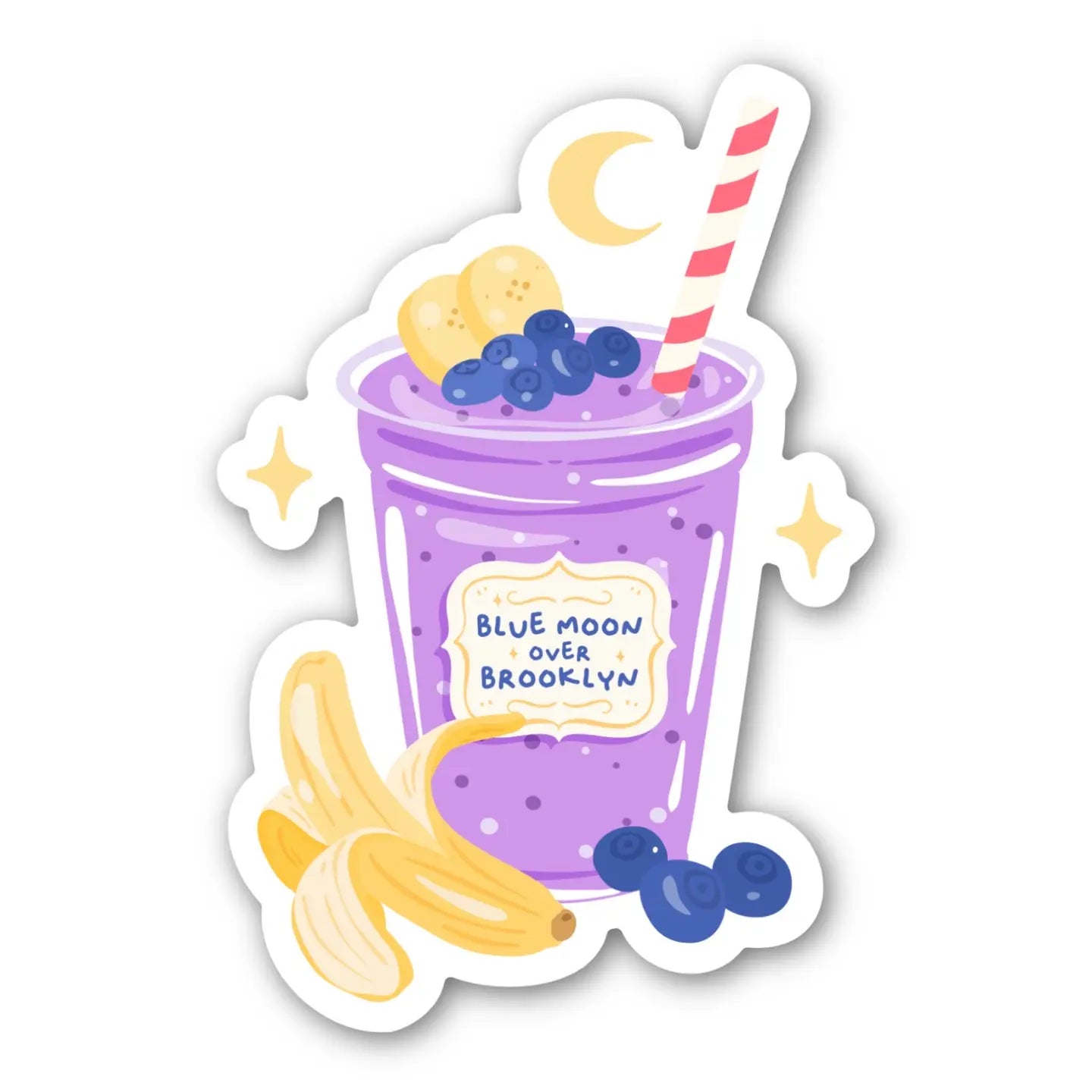 Blue Moon Over Brooklyn Sticker