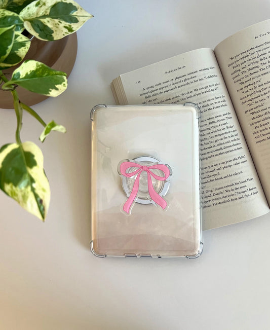 Pink Bow Kindle Grip