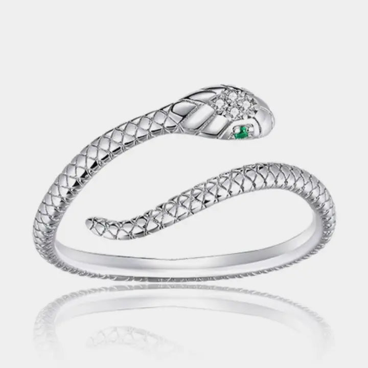 Minimalist Snake Stacking Bypass Wrap Ring