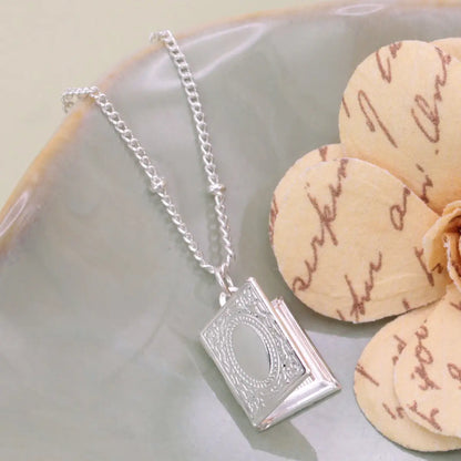 Secret Diary Book Locket Necklace
