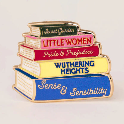 Romantic Classic Book Lovers Book Enamel Pin