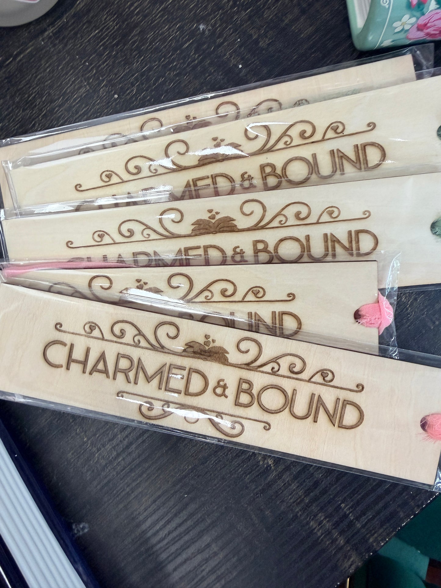 Charmed & Bound Wooden Bookmark