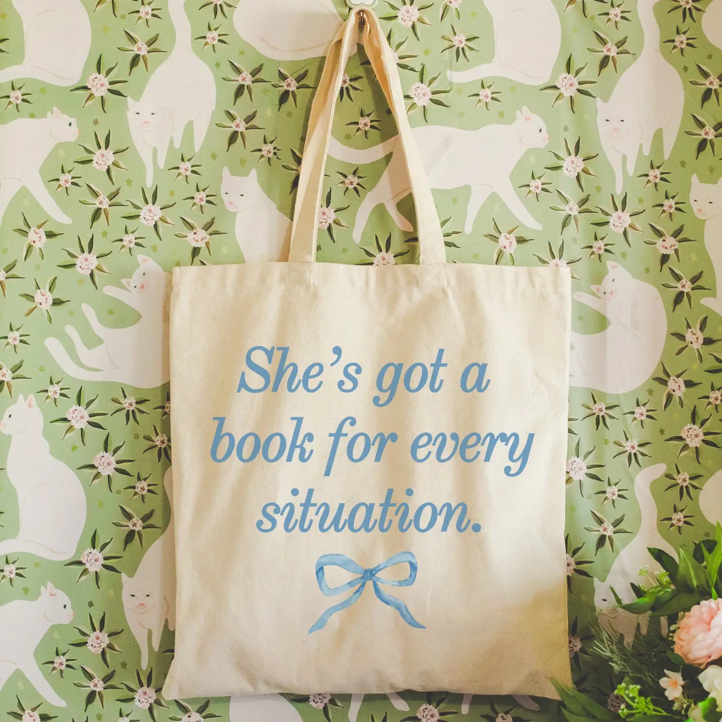 She's Got A Book For Every Situation Tote