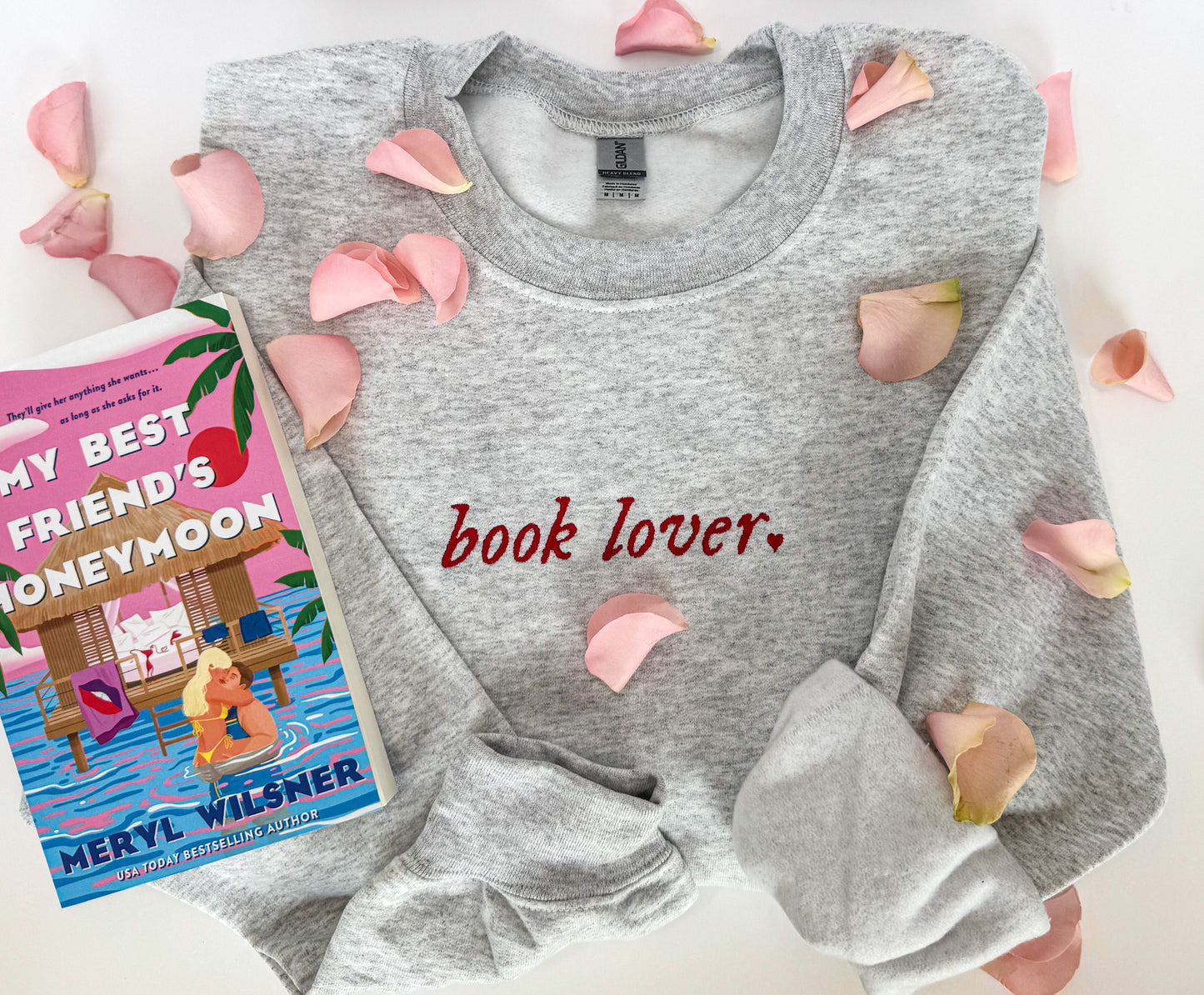 Book Lover Embroidered Sweatshirt