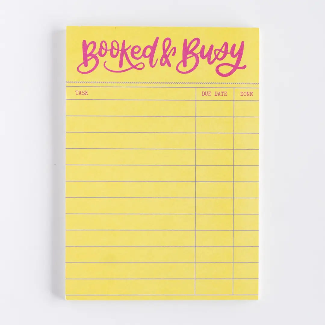 Booked and Busy Notepad