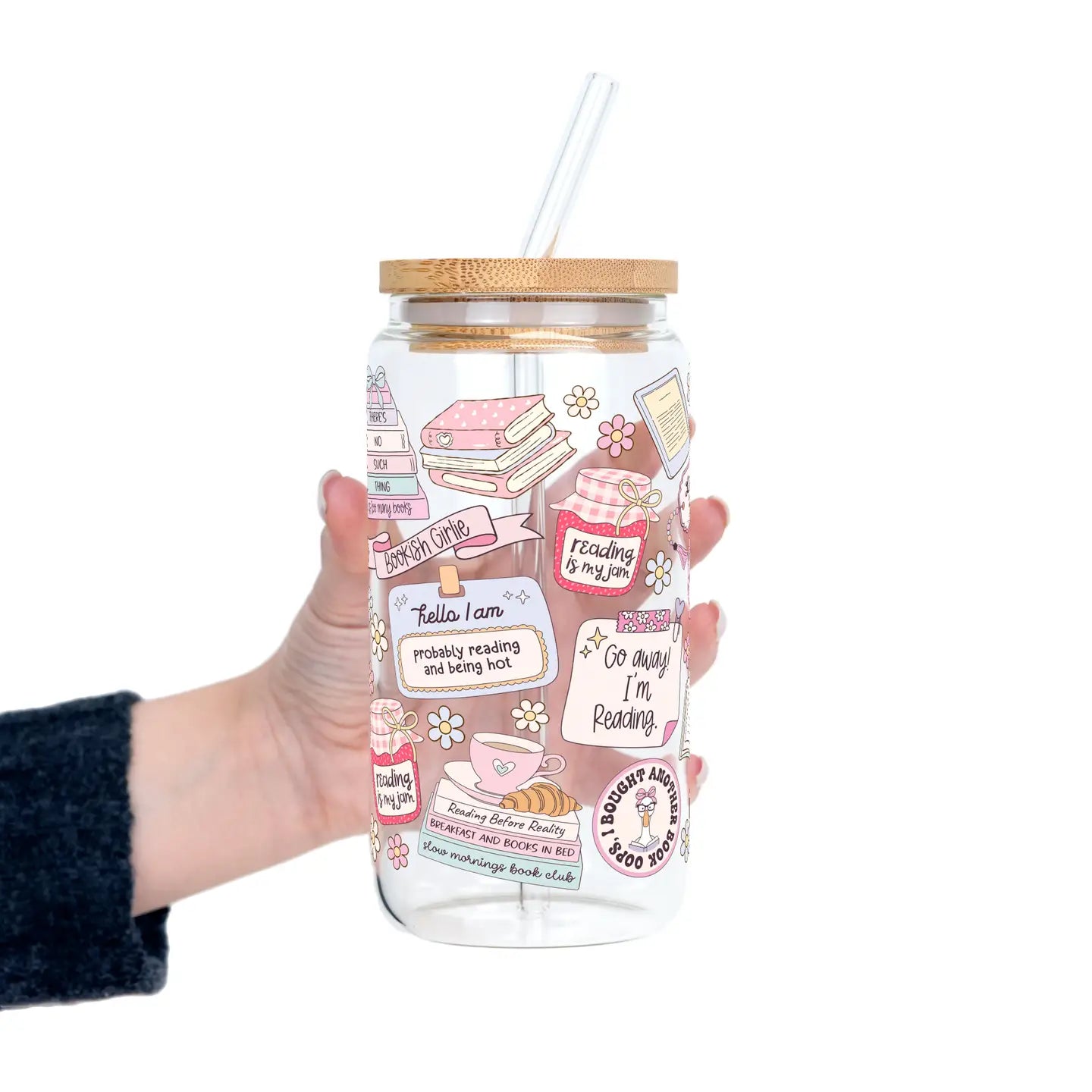 Bookish Girly Cup With Lid