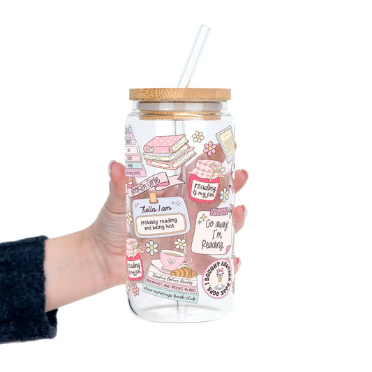 Bookish Girly Cup With Lid