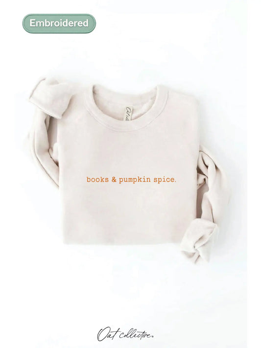 Embroidered Books and Pumpkin Spice Pullover