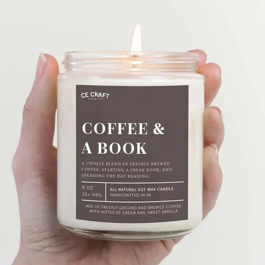 Coffee & a Book 8oz Candle