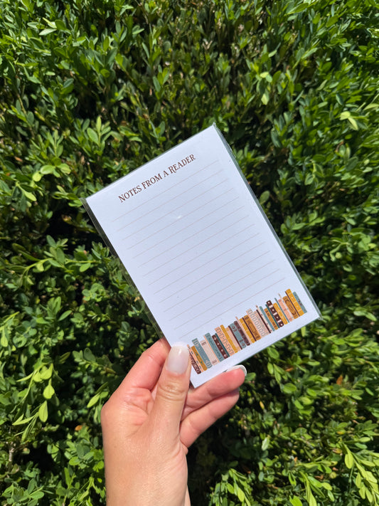 "Notes From a Reader" Notepad