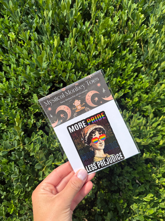 More Pride, Less Prejudice Vinyl Sticker