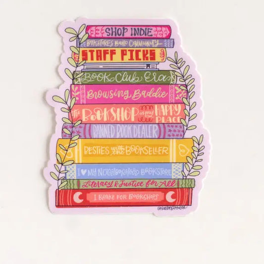 Indie Bookstore Baddie Vinyl Waterproof Reading Gift Sticker