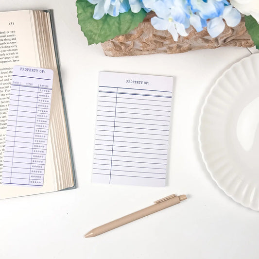 Library Card Notepad
