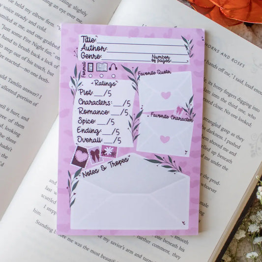 Book Review Post-It Notes (Pink Lover)