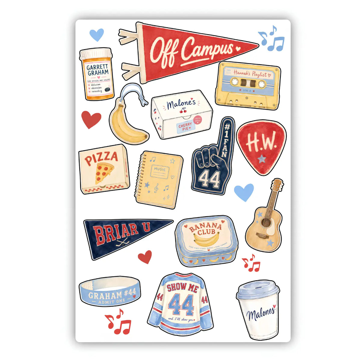 Off Campus Sticker Sheet