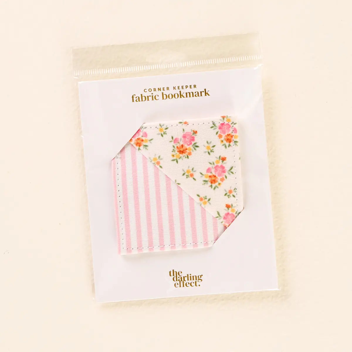 Pink Floral Corner Bookmark