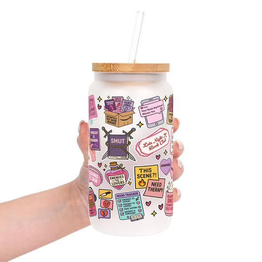 Spicy Book Lover-16oz Clear Glass
