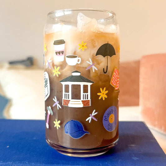 Stars Hollow Daisies Glass Tumbler