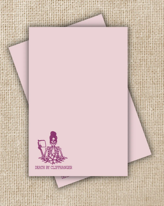 "Death by Cliffhanger" Notepad
