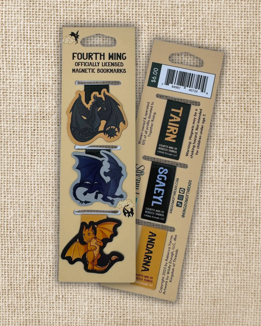 Fourth Wing Dragons Magnetic Bookmarks