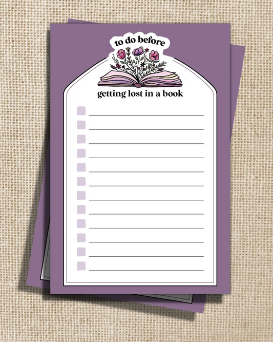 "Lost in a Book" Notepad