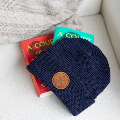 Velaris Leather Patch Beanie