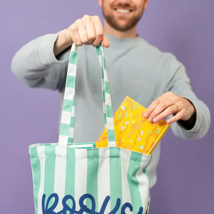Books Stripe Bookish Tote