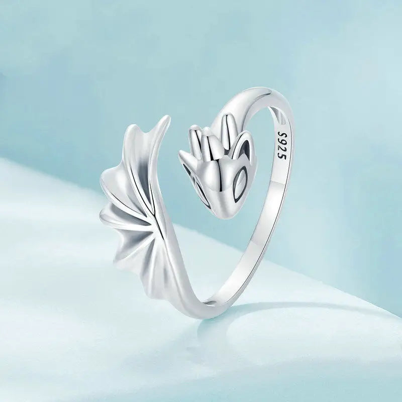 Winged Dragon Stacking Bypass Ring