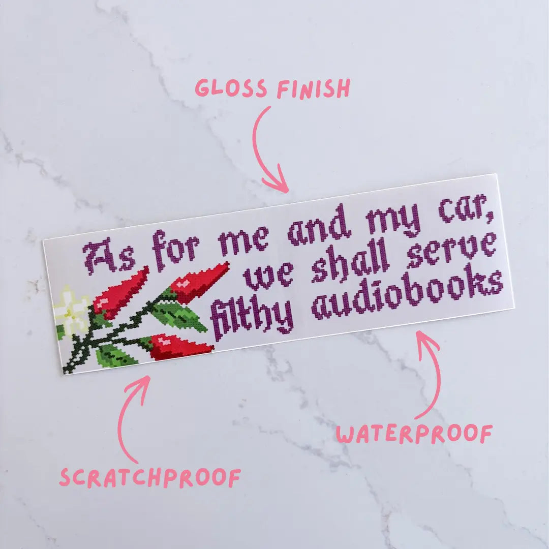 Filthy Audiobooks Verse Bumper Sticker