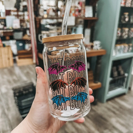 Bat Boys glass cup
